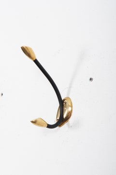 Austrian Midcentury Brass Wall Hook