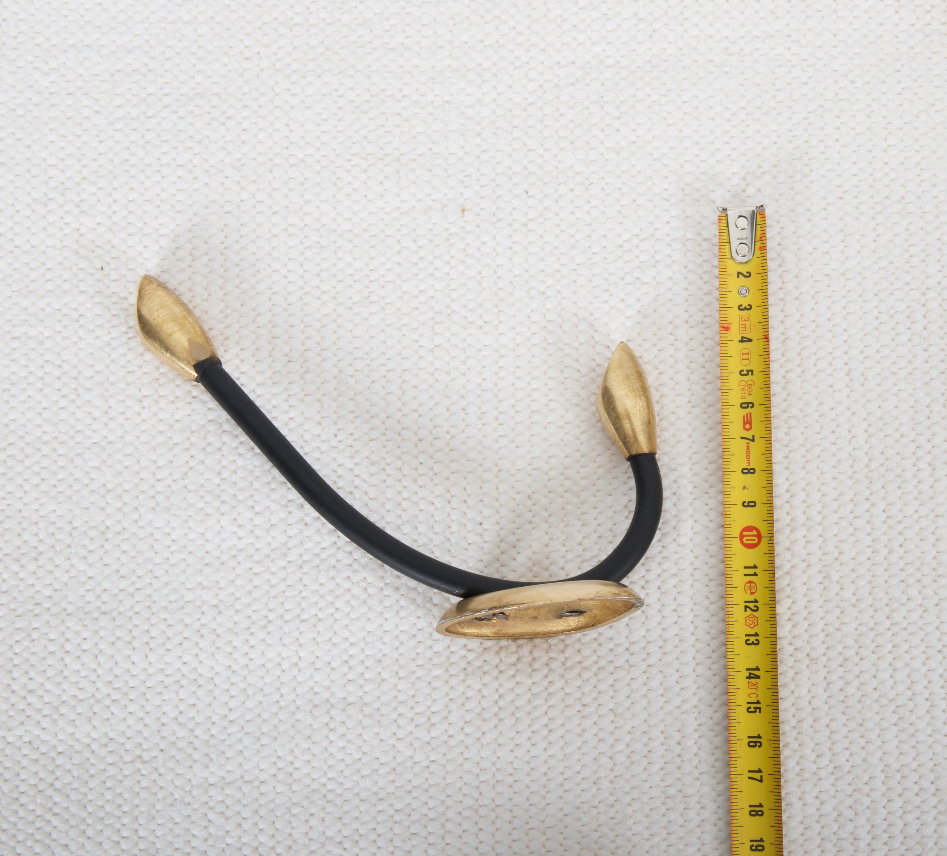 Mid-20th Century Austrian Midcentury Brass Wall Hook For Sale