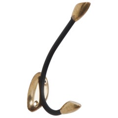 Retro Austrian Midcentury Brass Wall Hook