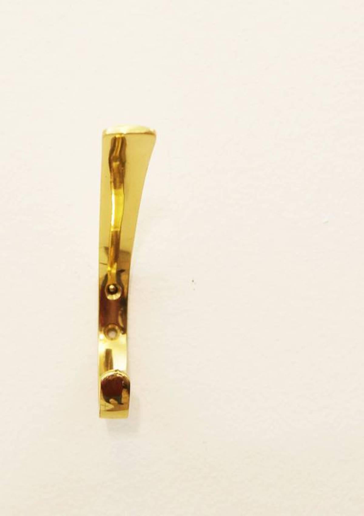 Mid-Century Modern Austrian Midcentury Brass Wall Hooks by Hertha Baller For Sale