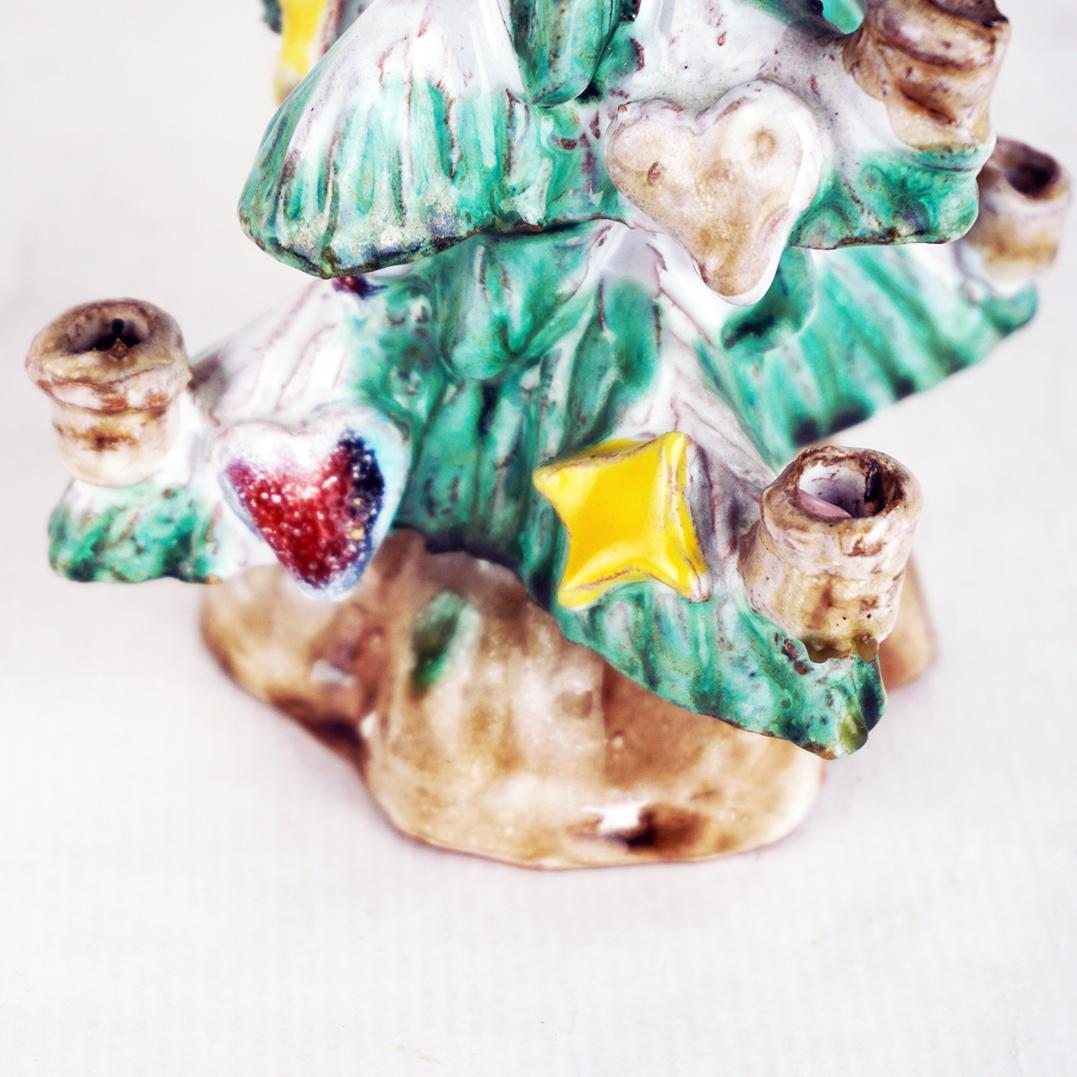 Glazed Austrian Midcentury Ceramic Christmas Tree by Anzengruber Keramik