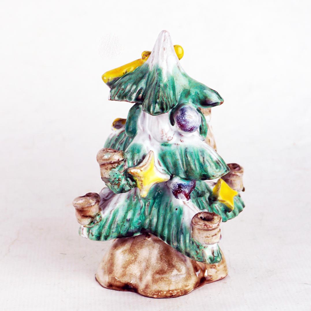 Austrian Midcentury Ceramic Christmas Tree by Anzengruber Keramik In Good Condition In Vienna, AT