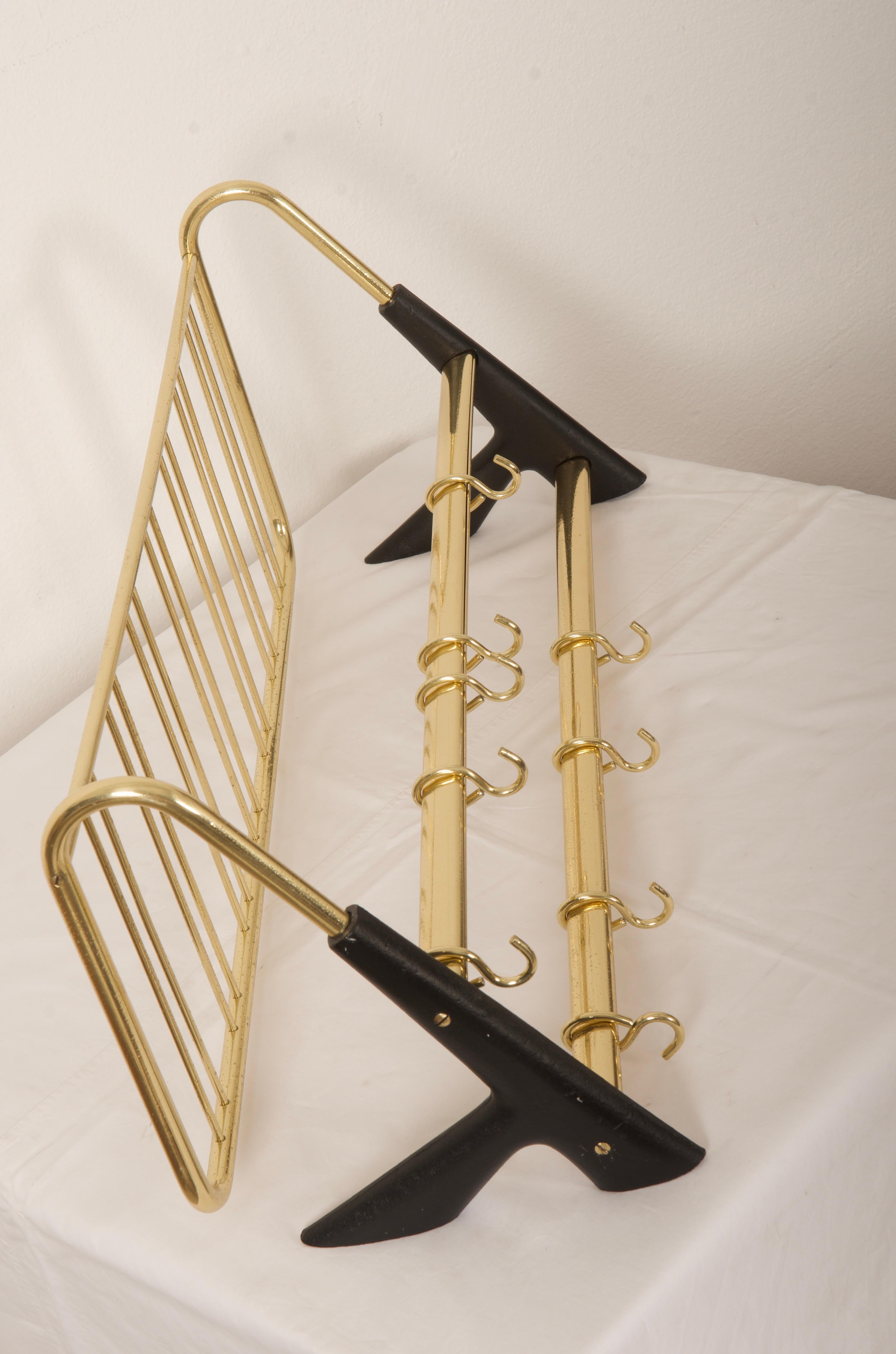 Brass with black painted aluminum side parts, made in Austria in the 1960s.
 