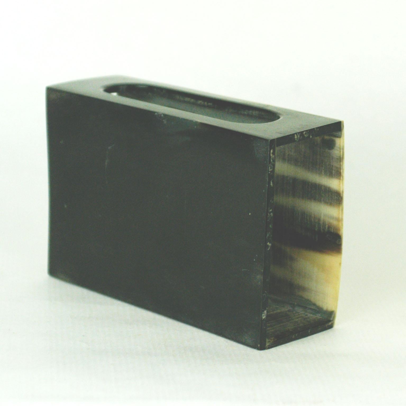 Austrian Midcentury Horn Matchbox Holder by Carl Auböck In Good Condition For Sale In Vienna, AT