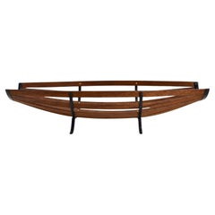 Austrian Midcentury Modern Teak Wood Fruit Basket Bowl