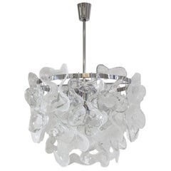 Lampadario austriaco di metà secolo in vetro di Murano "Catena" di Kalmar, anni '70