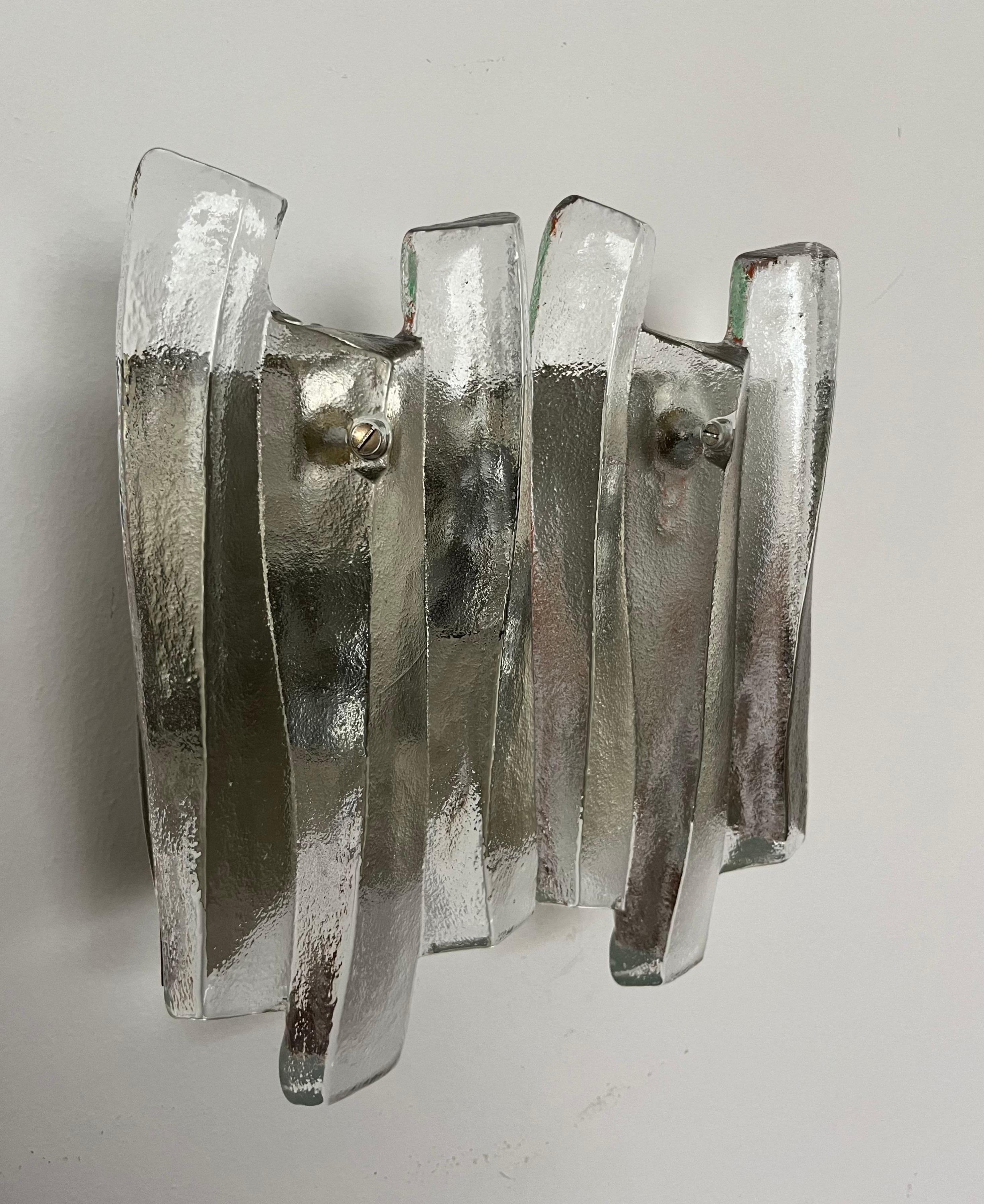 Österreichische Wandleuchter aus Murano-Glas 
