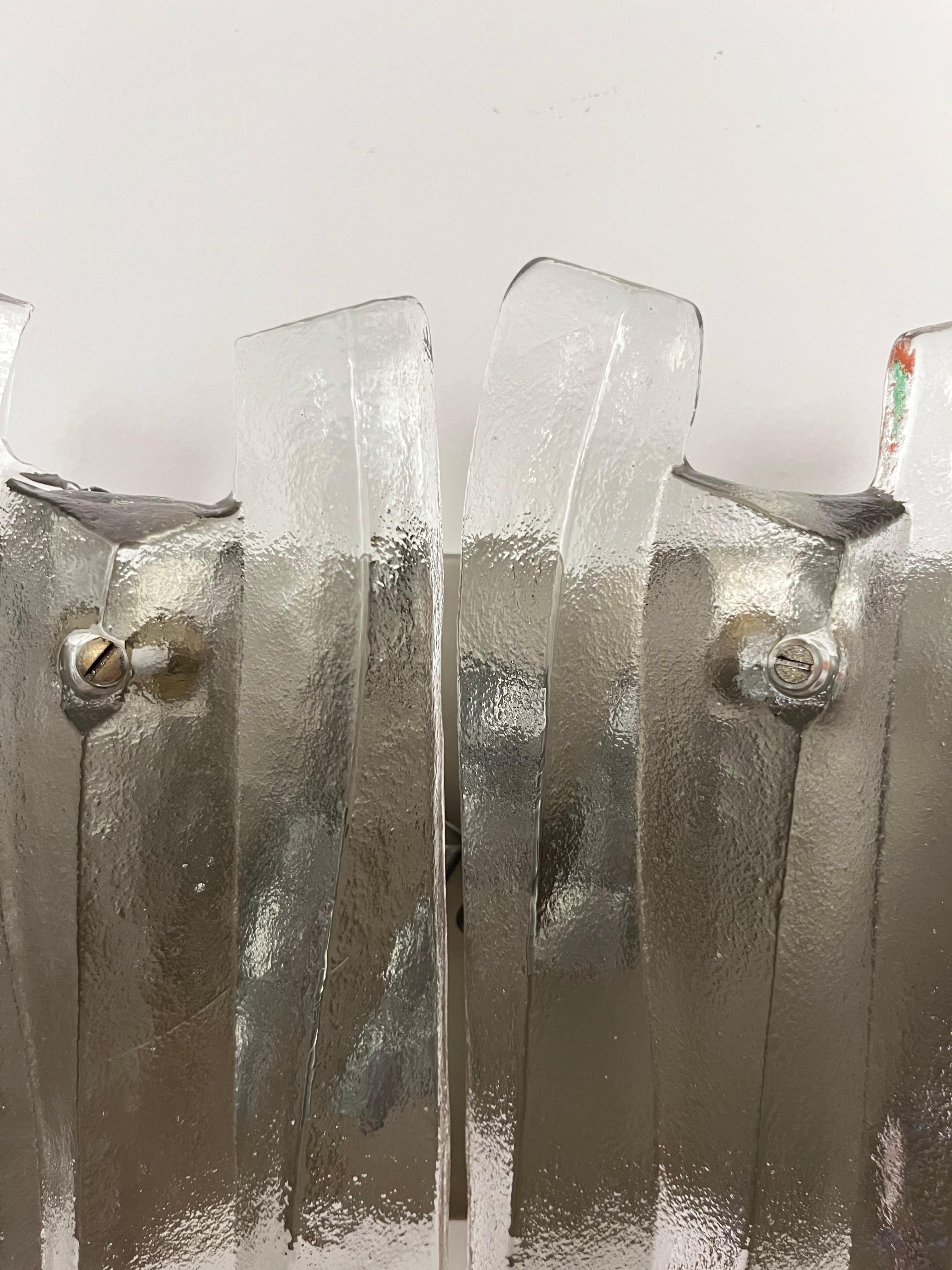 Österreichische Wandleuchter aus Murano-Glas 