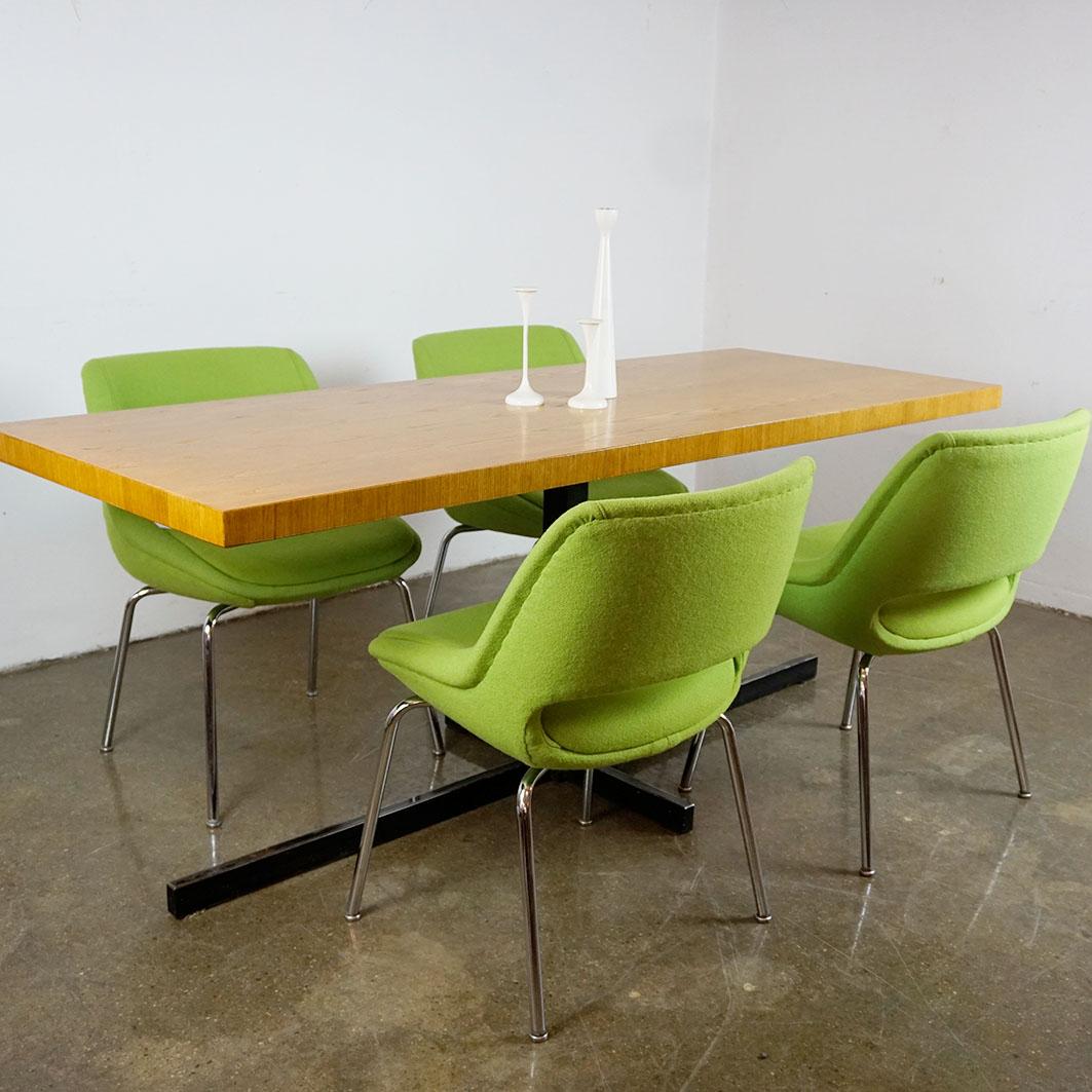 Austrian Midcentury Pine and Steel Dining Table 7