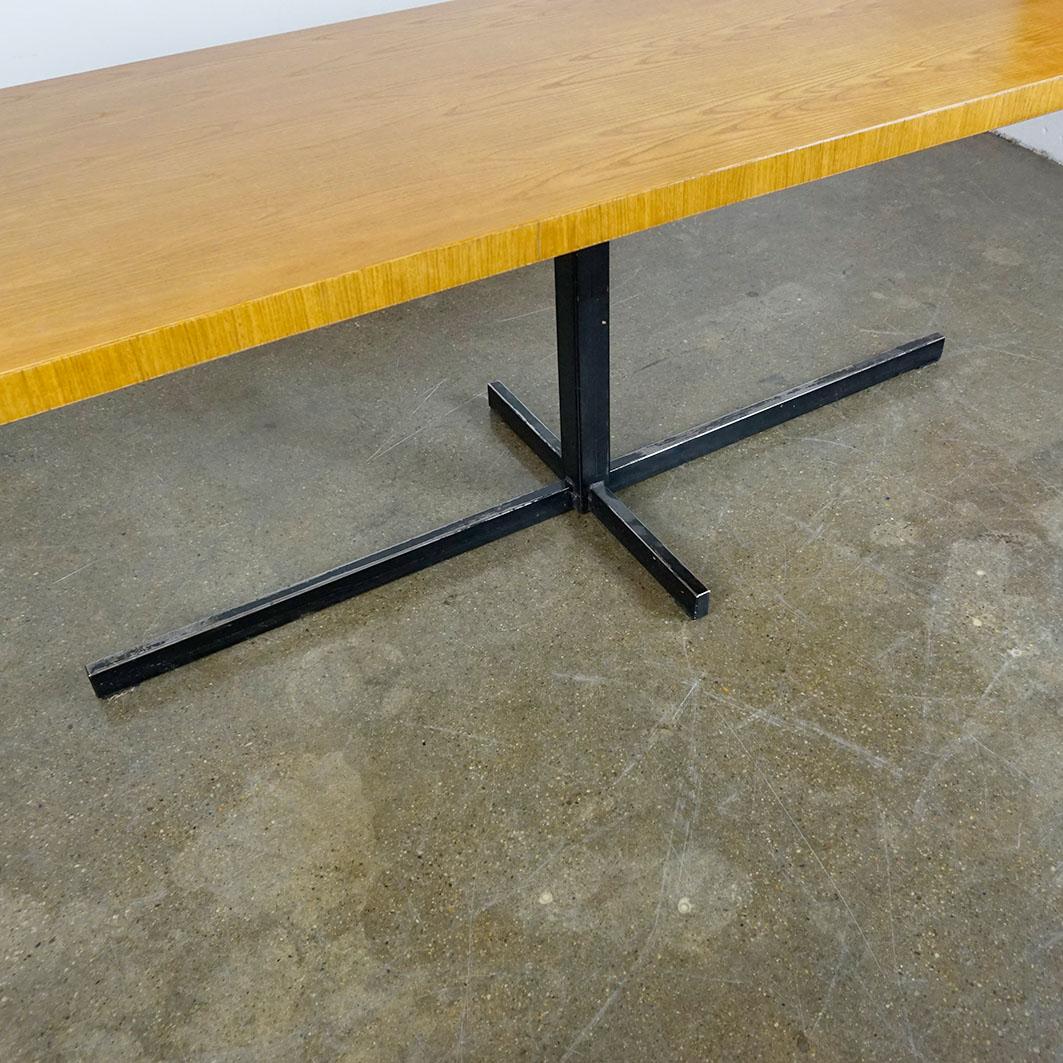 Mid-20th Century Austrian Midcentury Pine and Steel Dining Table