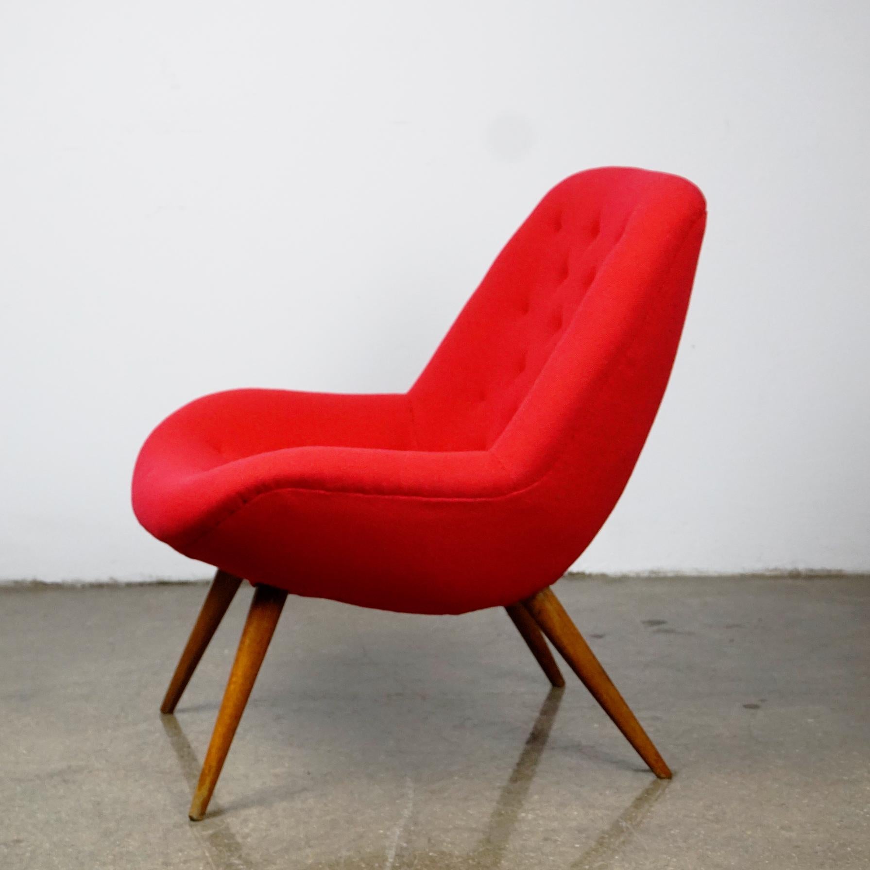 red cocktail chair