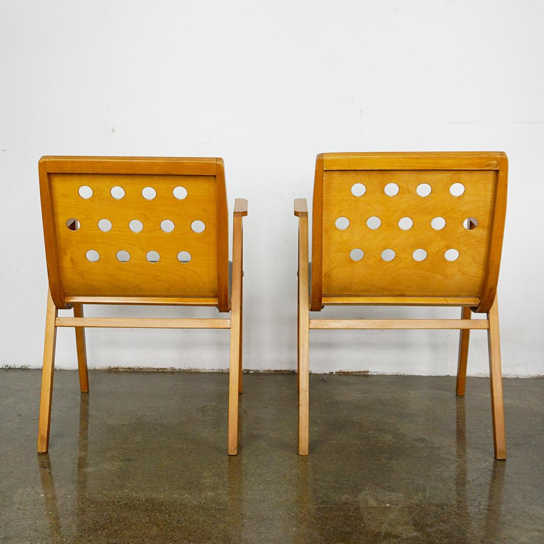 Austrian Midcentury Roland Rainer Beech Stacking Armchairs 5
