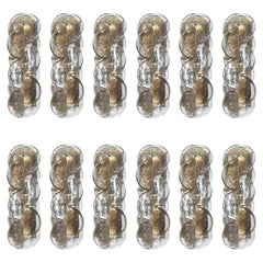 Austrian Midcentury Set of Twelve Murano "Citrus" Wall Sconces by Kalmar, 1970s