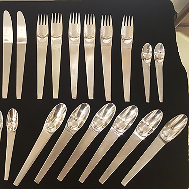 Mid-Century Modern Austrian Midcentury Stainless Steel Cutlery No 2060 by Carl Auböck for Amboss