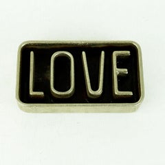 Austrian Midcentury Steel Ashtray LOVE by Carl Auböck Vienna