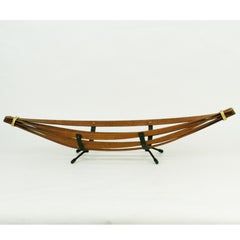Austrian Midcentury Teak and Brass Fruit Basket