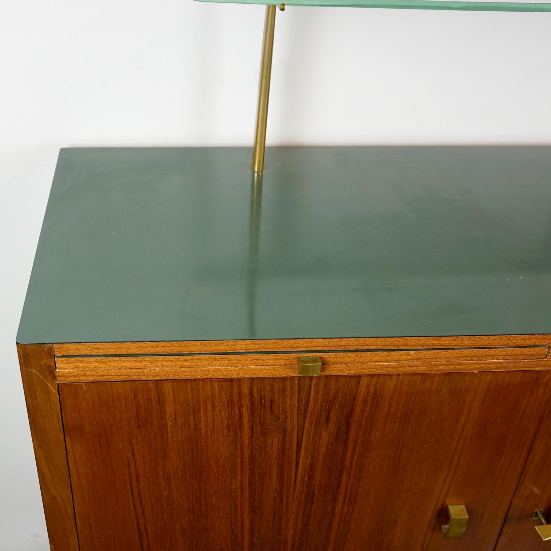 Austrian Midcentury Walnut and Brass Credenza by Oswald Haerdtl 4