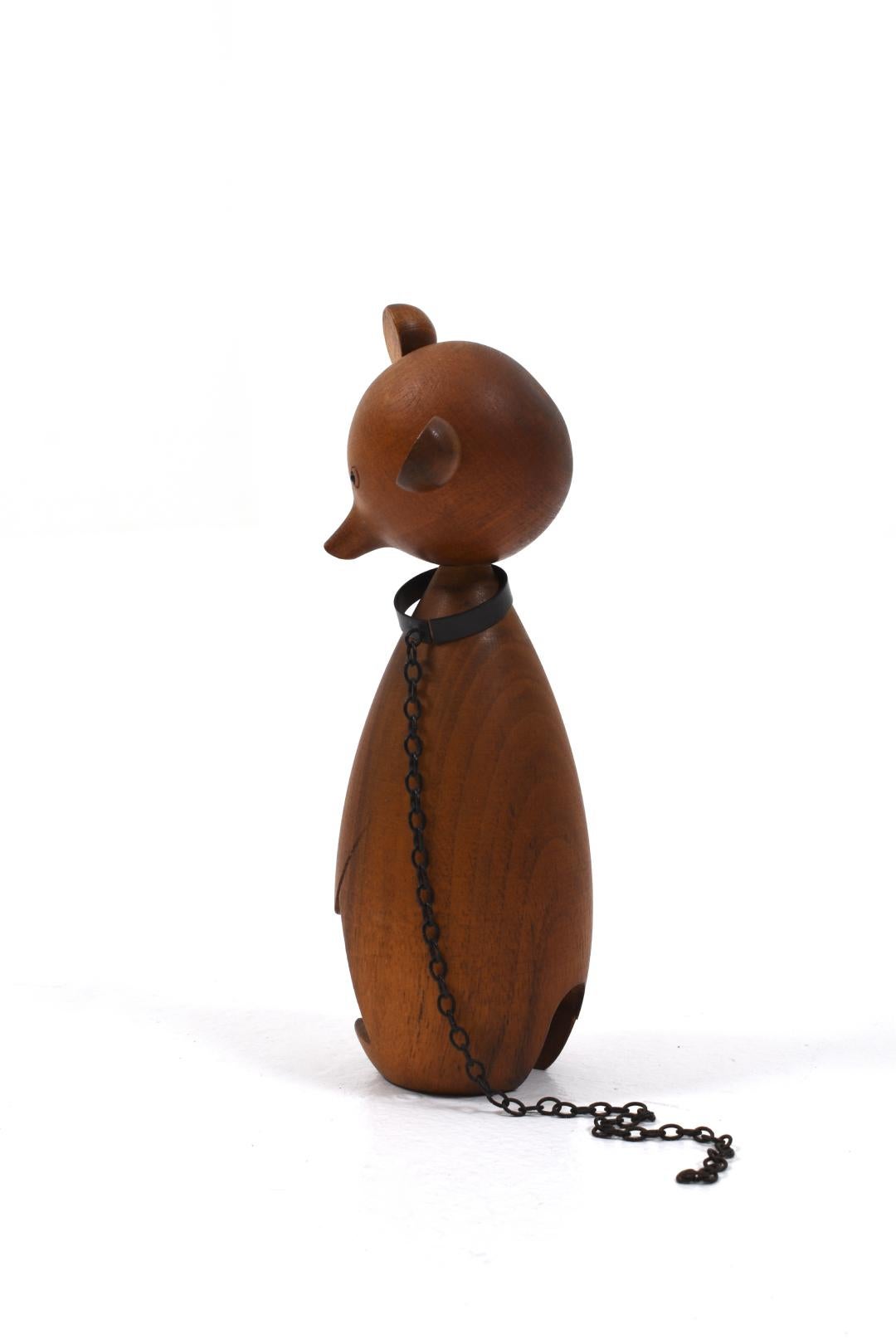 Mid-Century Modern Austrian Midcentury Walnut Bear Figurine by Werkstätte Hagenauer For Sale