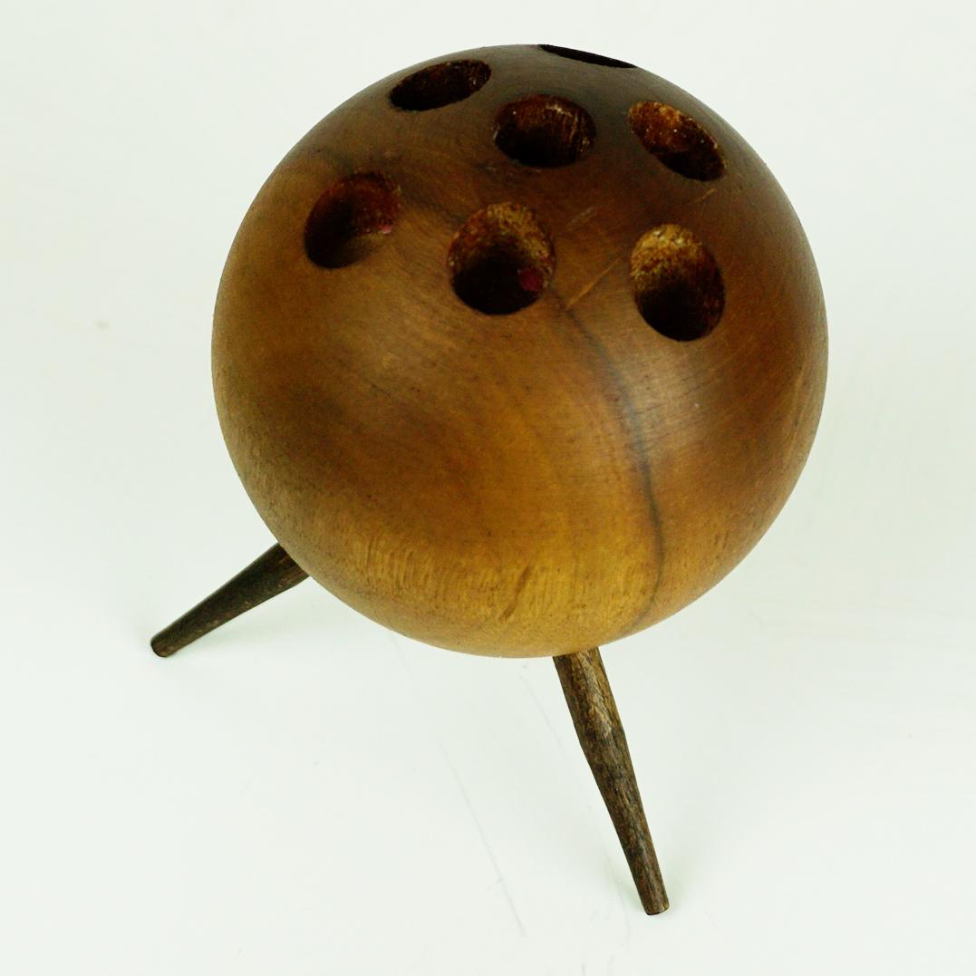 Mid-Century Modern Austrian Midcentury Walnut Candleholder by Carl Auböck For Sale