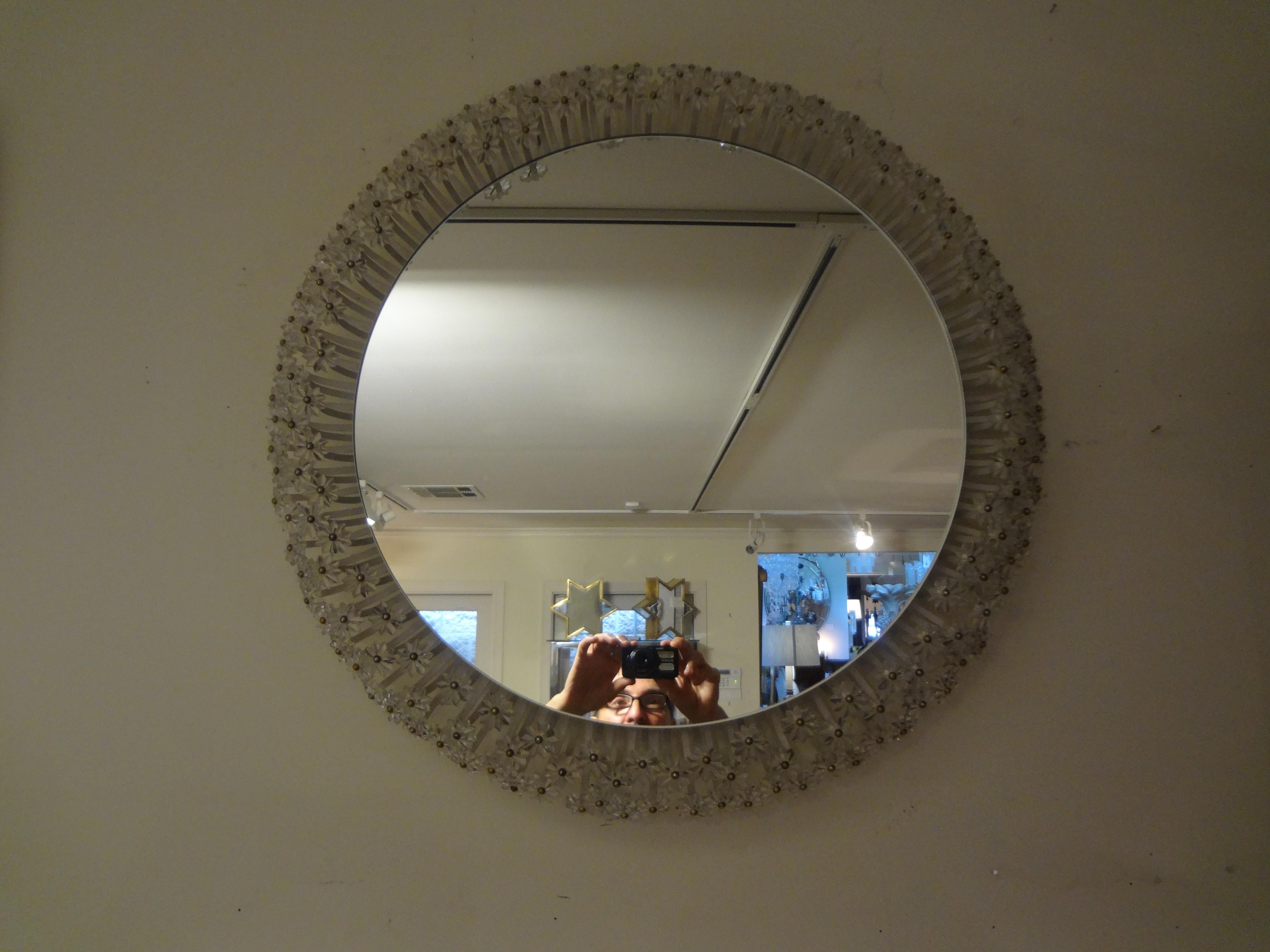 Austrian Mirror with Glass Blossoms by Emil Stejnar for Rupert Nikoll 5