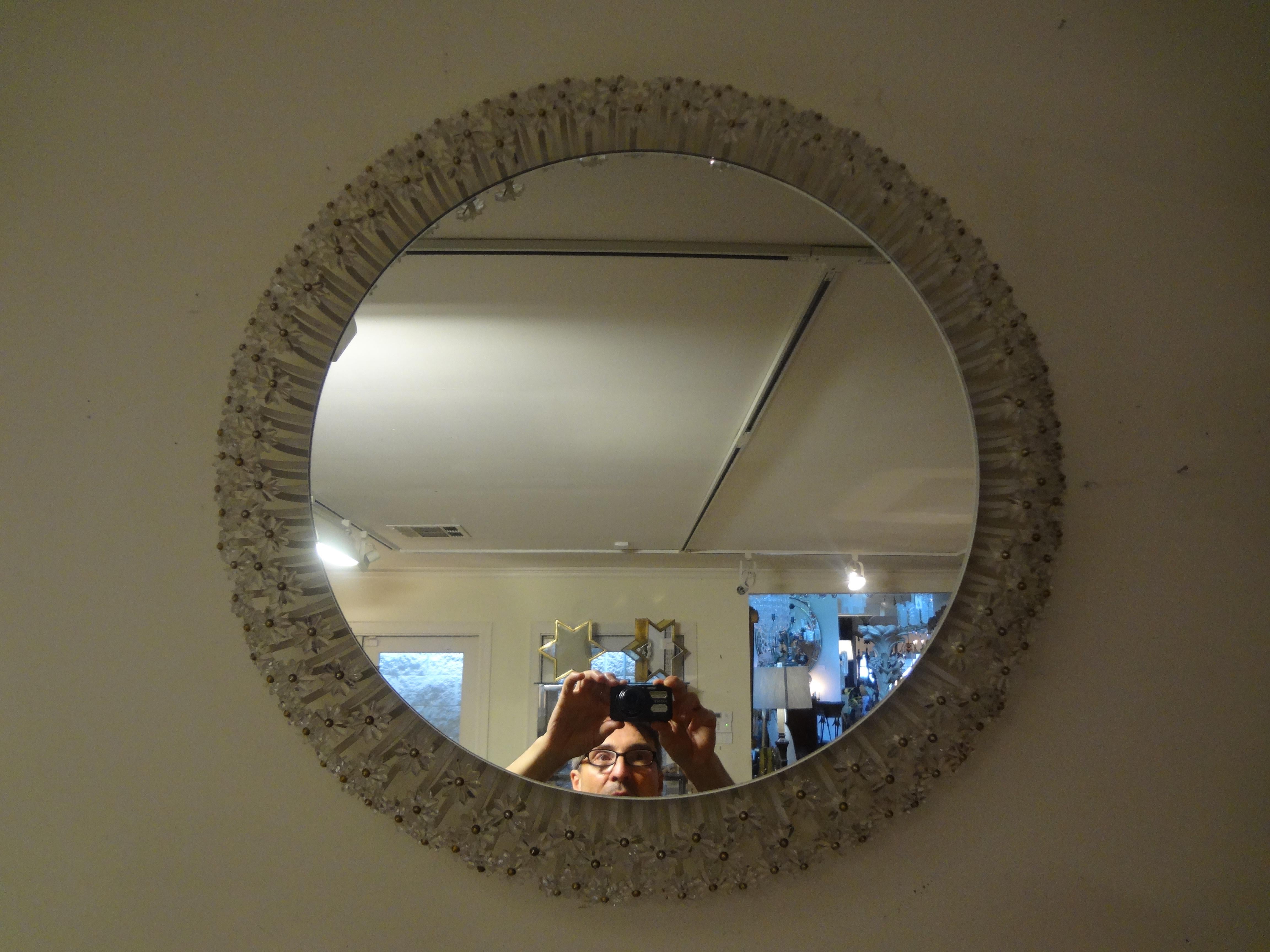 Austrian Mirror with Glass Blossoms by Emil Stejnar for Rupert Nikoll 6