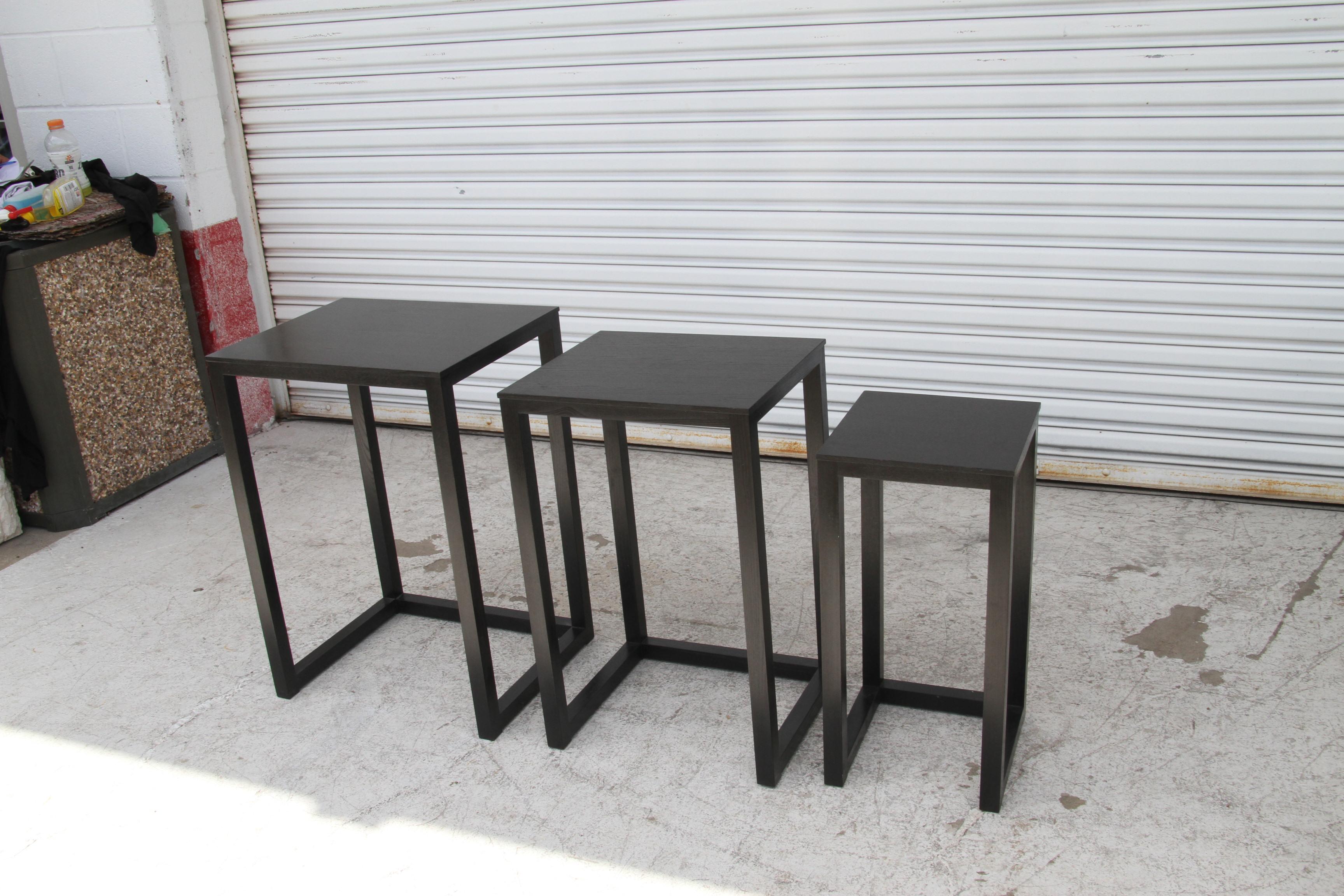 Mid-Century Modern Tables gigognes ébonisées Josef Hoffman en vente