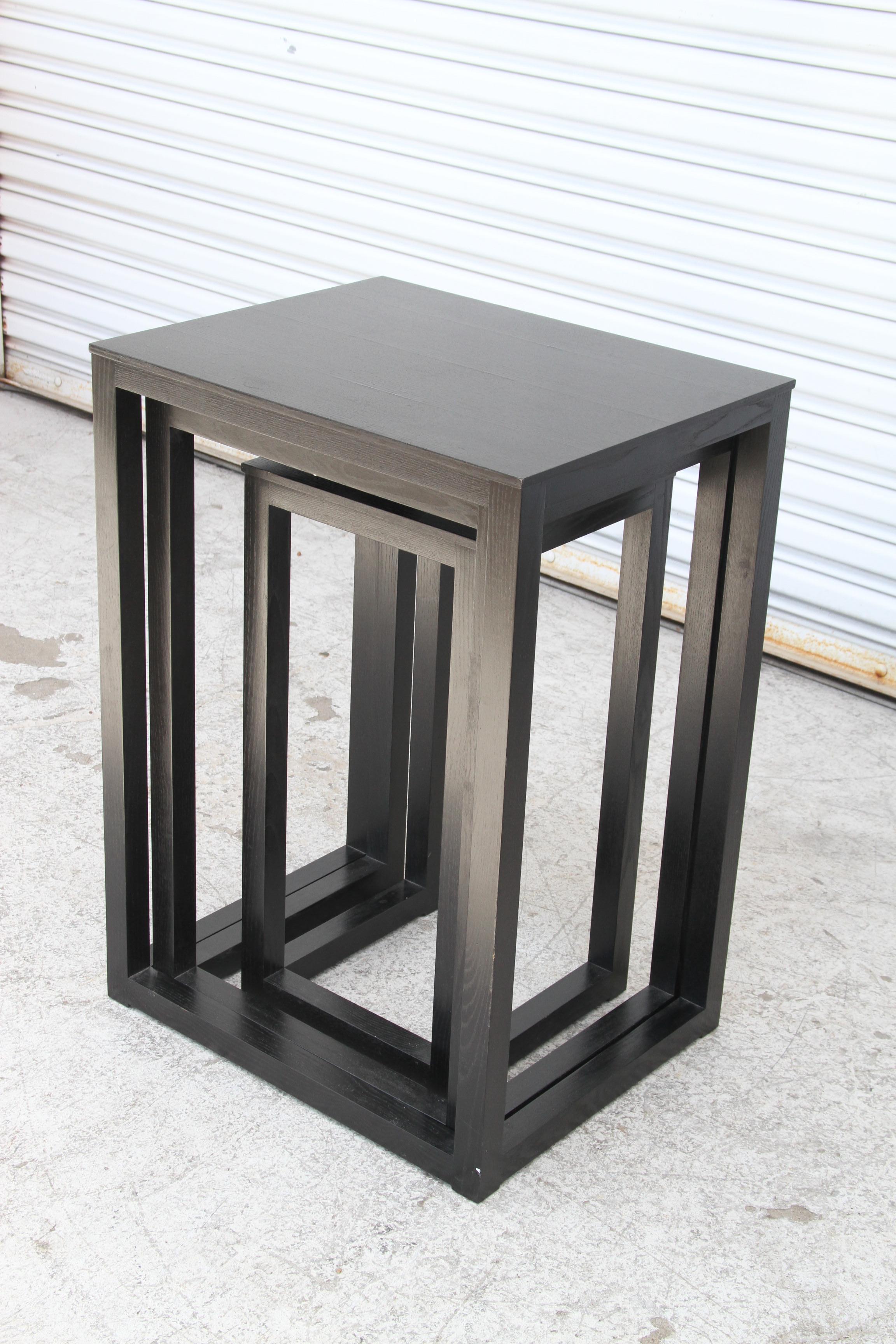 Noirci Tables gigognes ébonisées Josef Hoffman en vente
