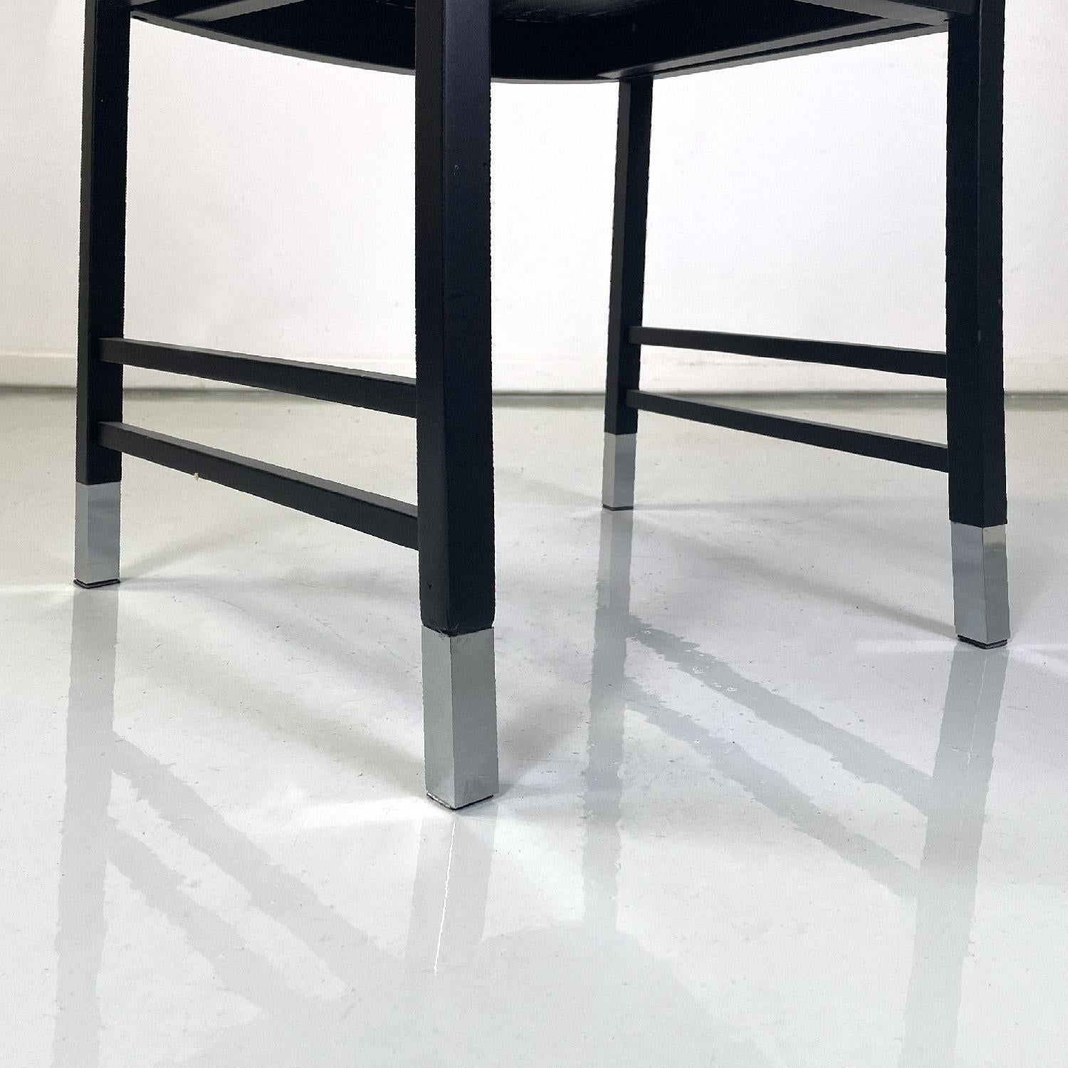 Austrian modern black wooden chairs by Ernst W. Beranek for Thonet, 1990s For Sale 6