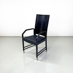 Austrian modern black wooden chairs by Ernst W. Beranek for Thonet, 1990s