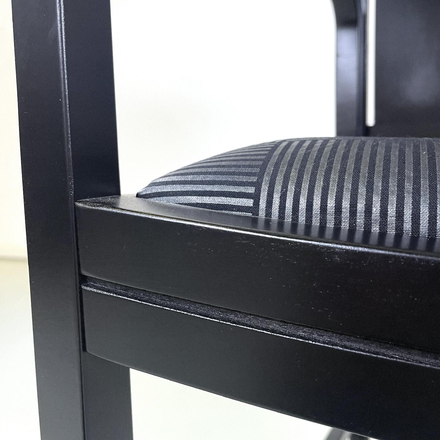 Austrian modern black wooden chairs by Ernst W. Beranek for Thonet, 1990s For Sale 3