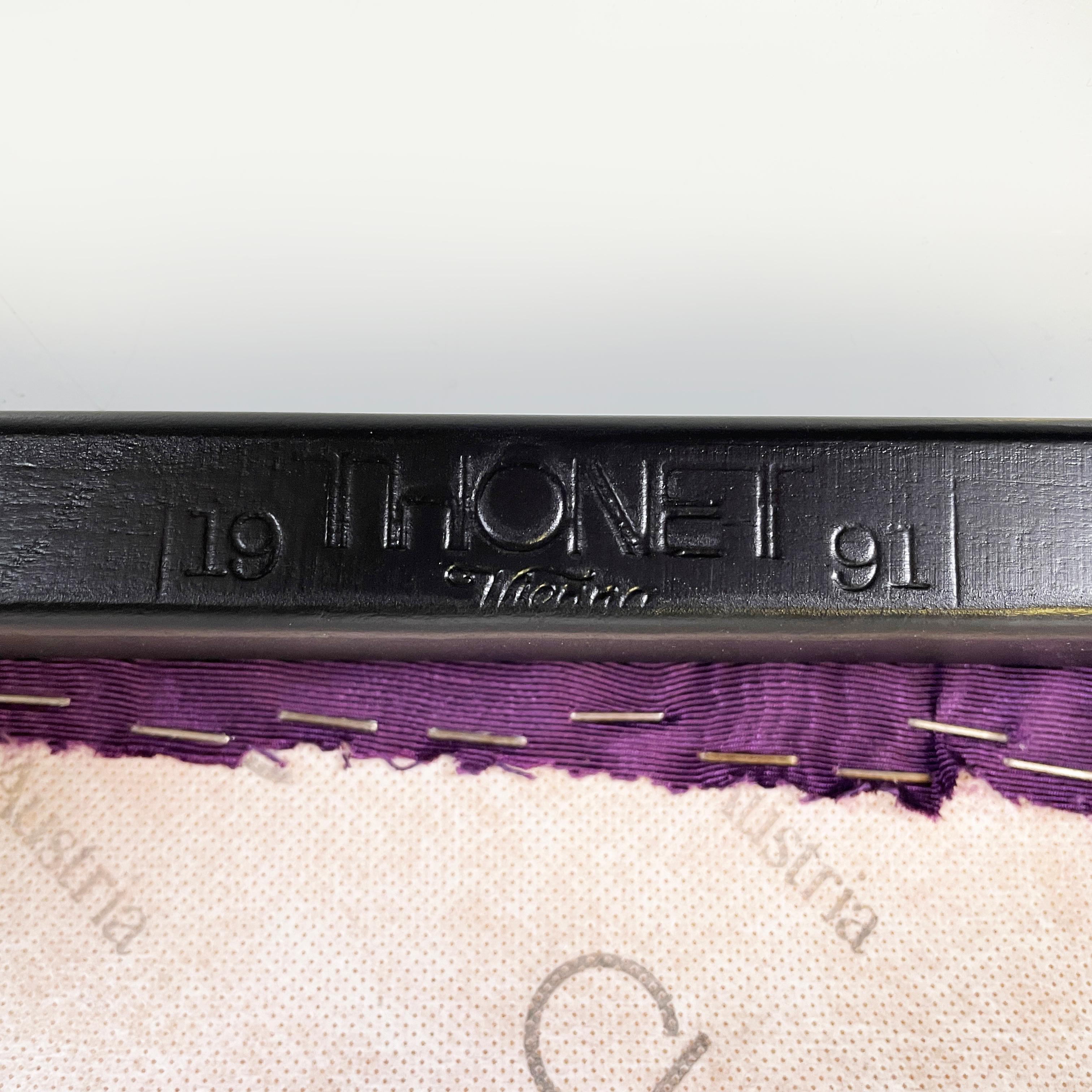 Chaise moderne autrichienne 414 en bois noir et tissu violet de Kammerer Thonet, années 1990 en vente 10