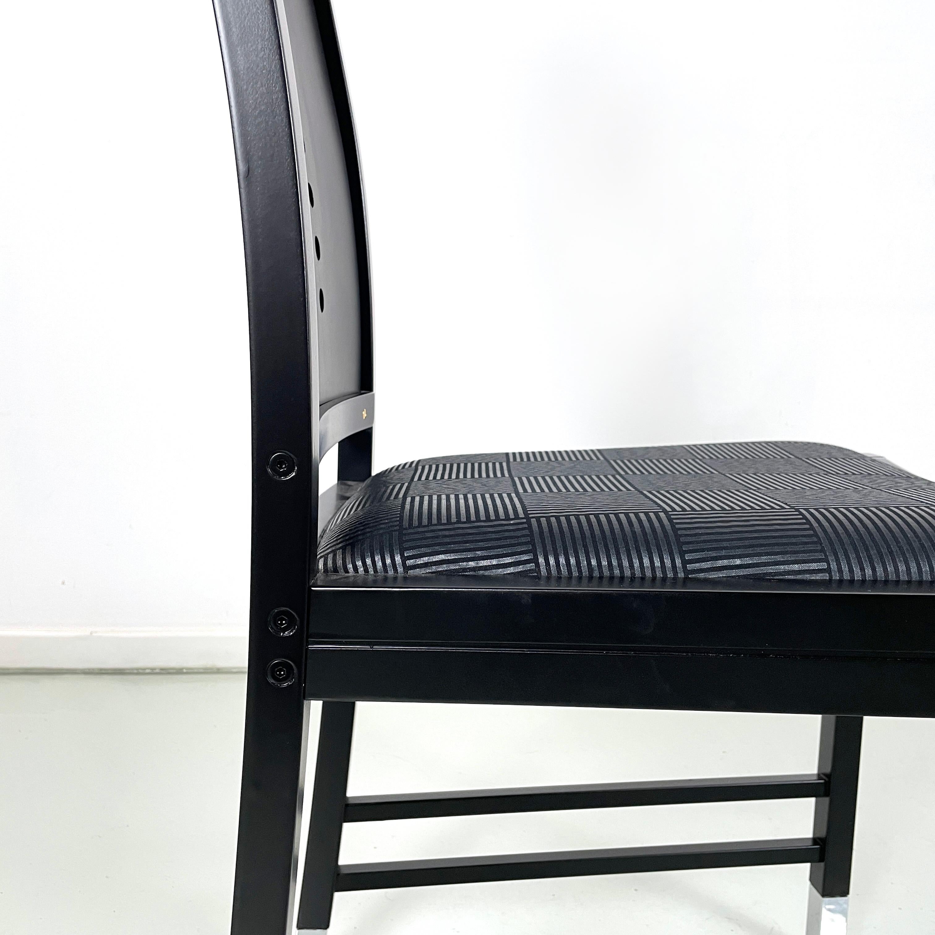 Austrian modern Chairs in black wood by Ernst W. Beranek for Thonet, 1990s For Sale 8