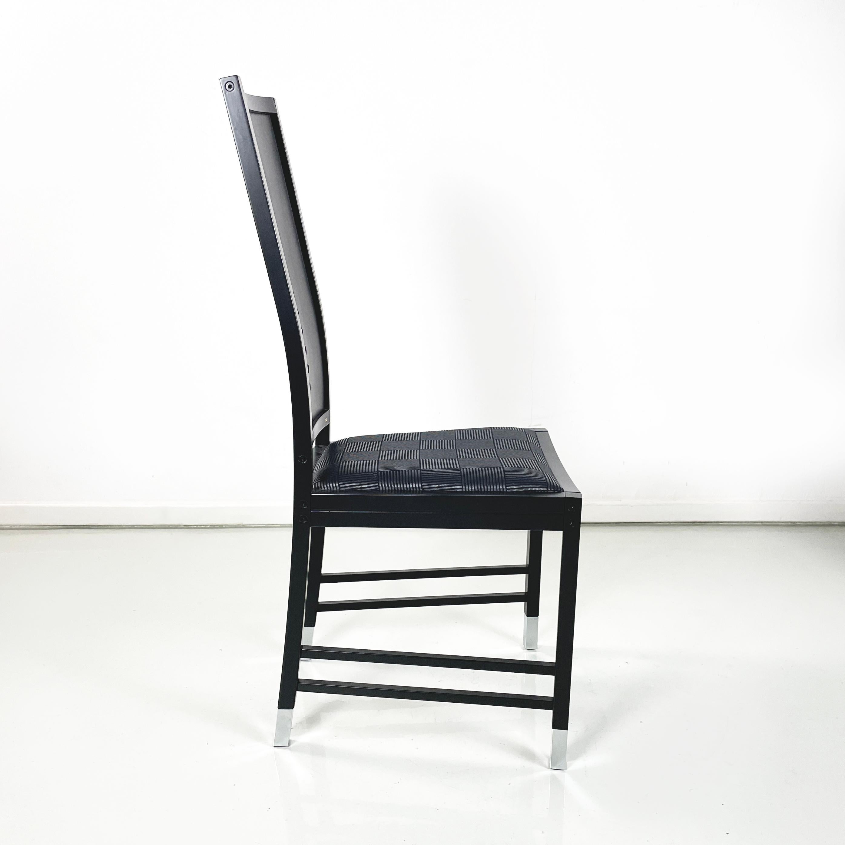 Modern Austrian modern Chairs in black wood by Ernst W. Beranek for Thonet, 1990s For Sale