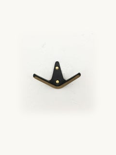 Austrian Brass Wall Coat Hooks by Hertha Baller Set of Six, Austria, 1950s