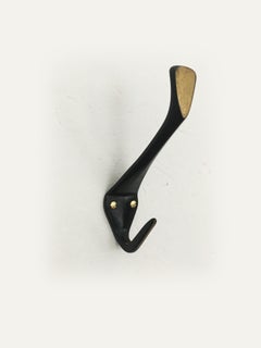 Austrian Brass Wall Coat Hooks by Hertha Baller Set of Four, Austria, 1950s