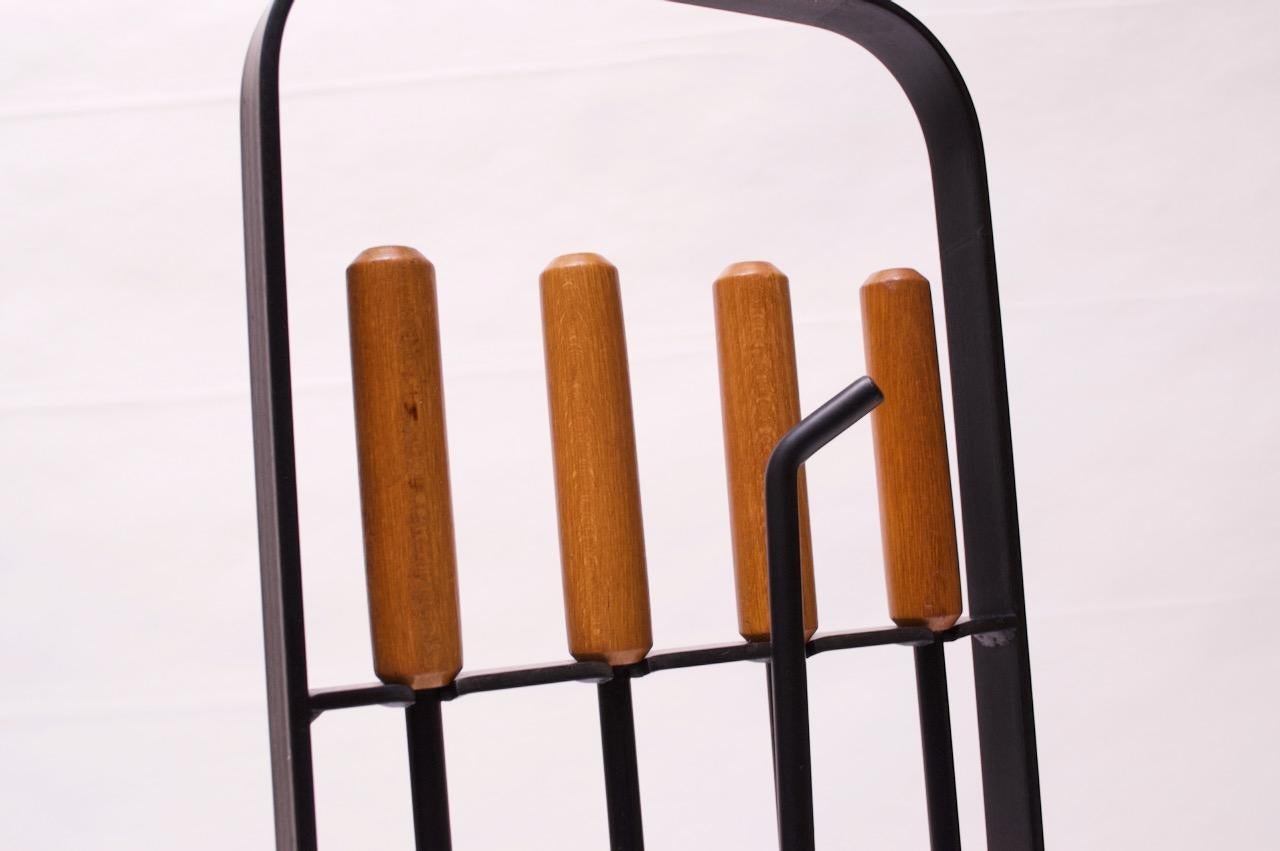 Austrian Modernist Fire Tool Set in Maple and Iron 4