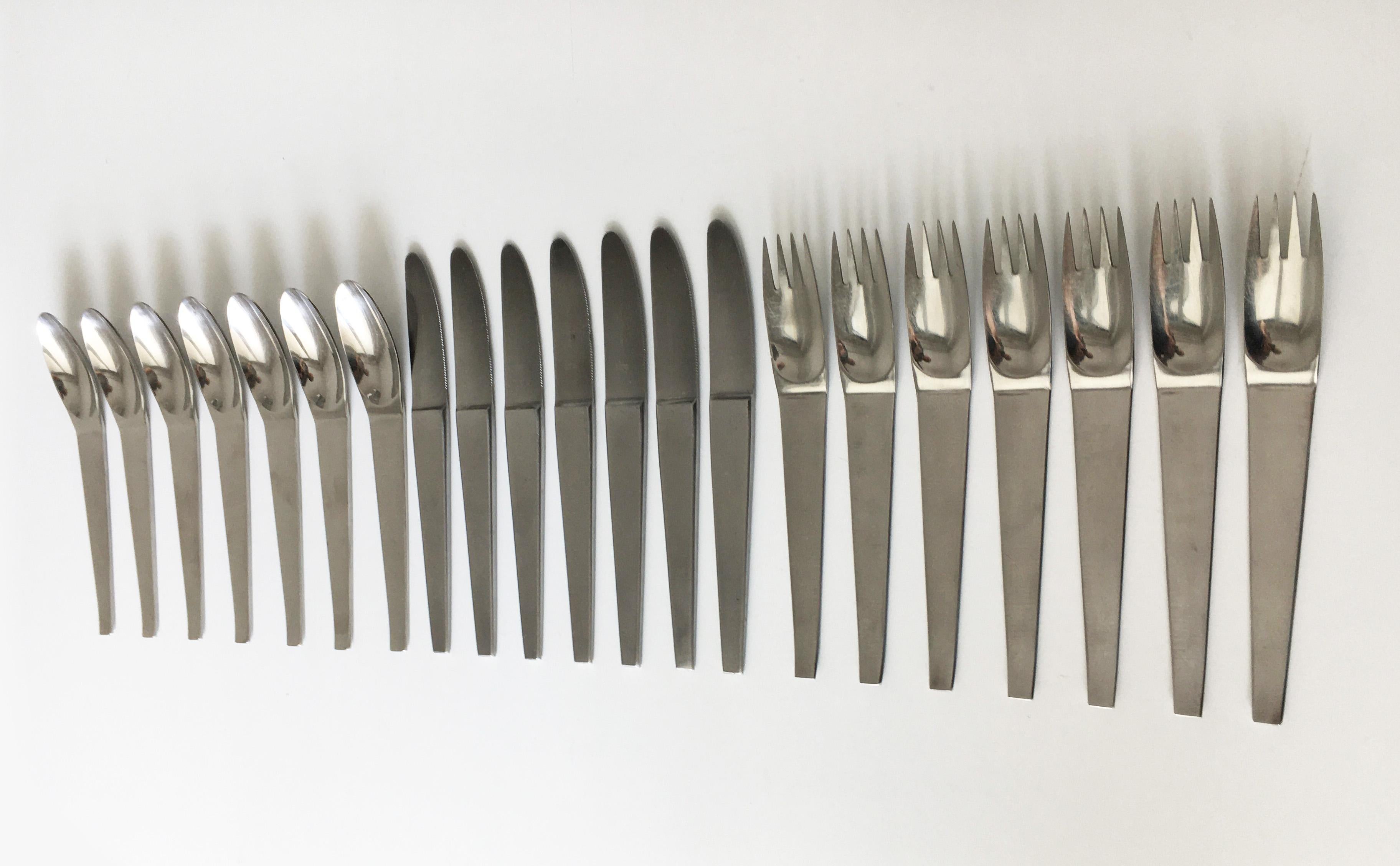 Mid-Century Modern Carl Auböck Austrian Modernist Flatware 'Model No 2060' by Amboss Austria, 1950s