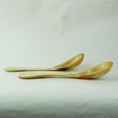 Austrian Midcentury Horn Salad Servers by Carl Auböck Vienna