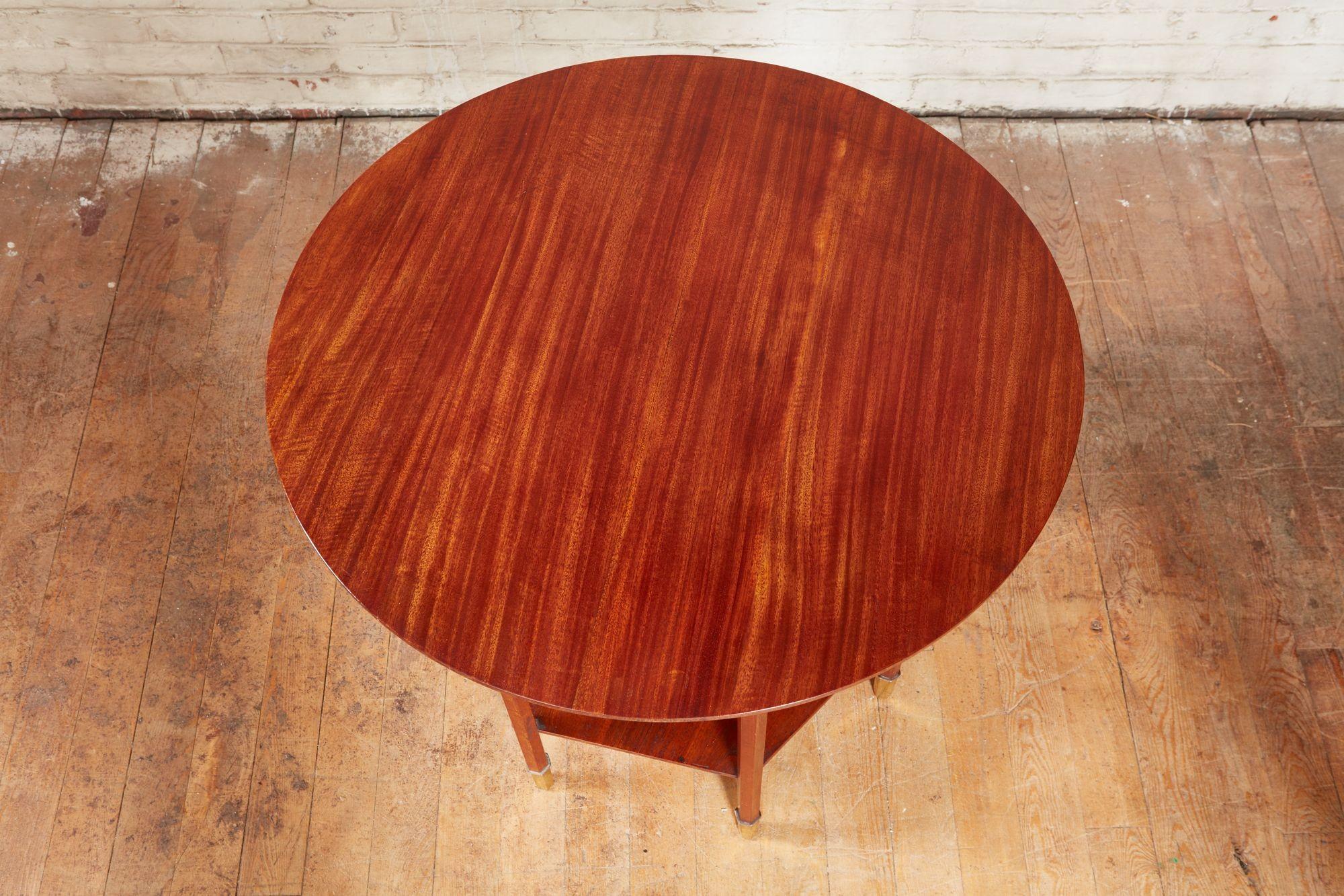 Vienna Secession Austrian Modernist Mahogany Table For Sale