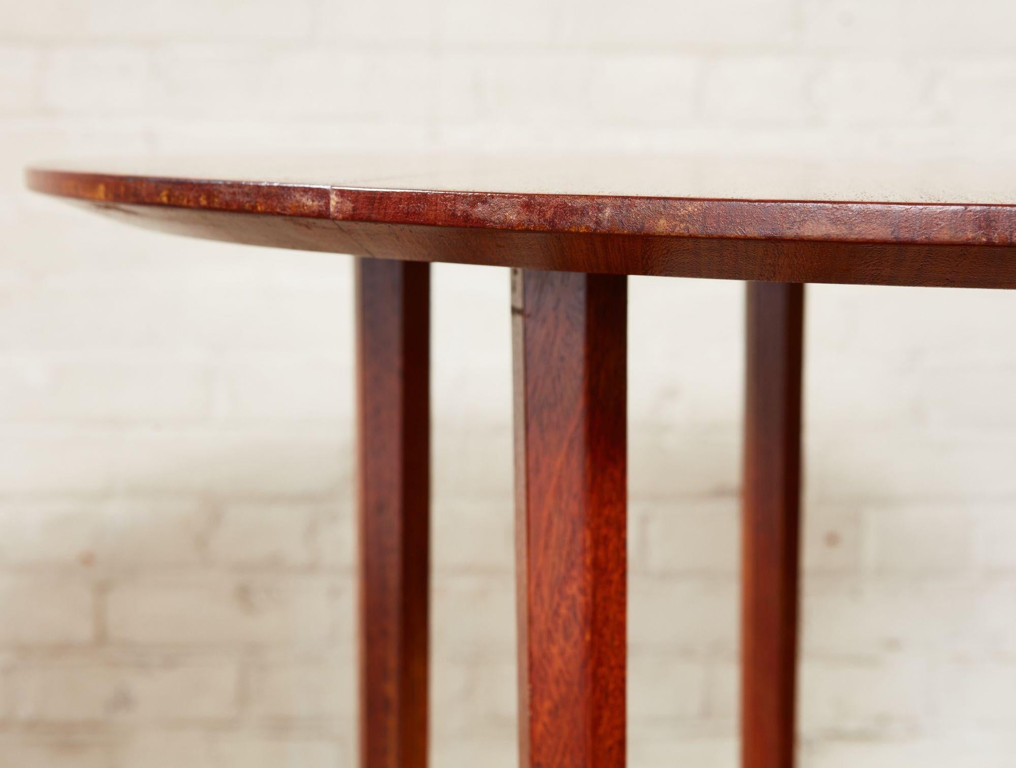 Austrian Modernist Mahogany Table In Good Condition For Sale In Greenwich, CT