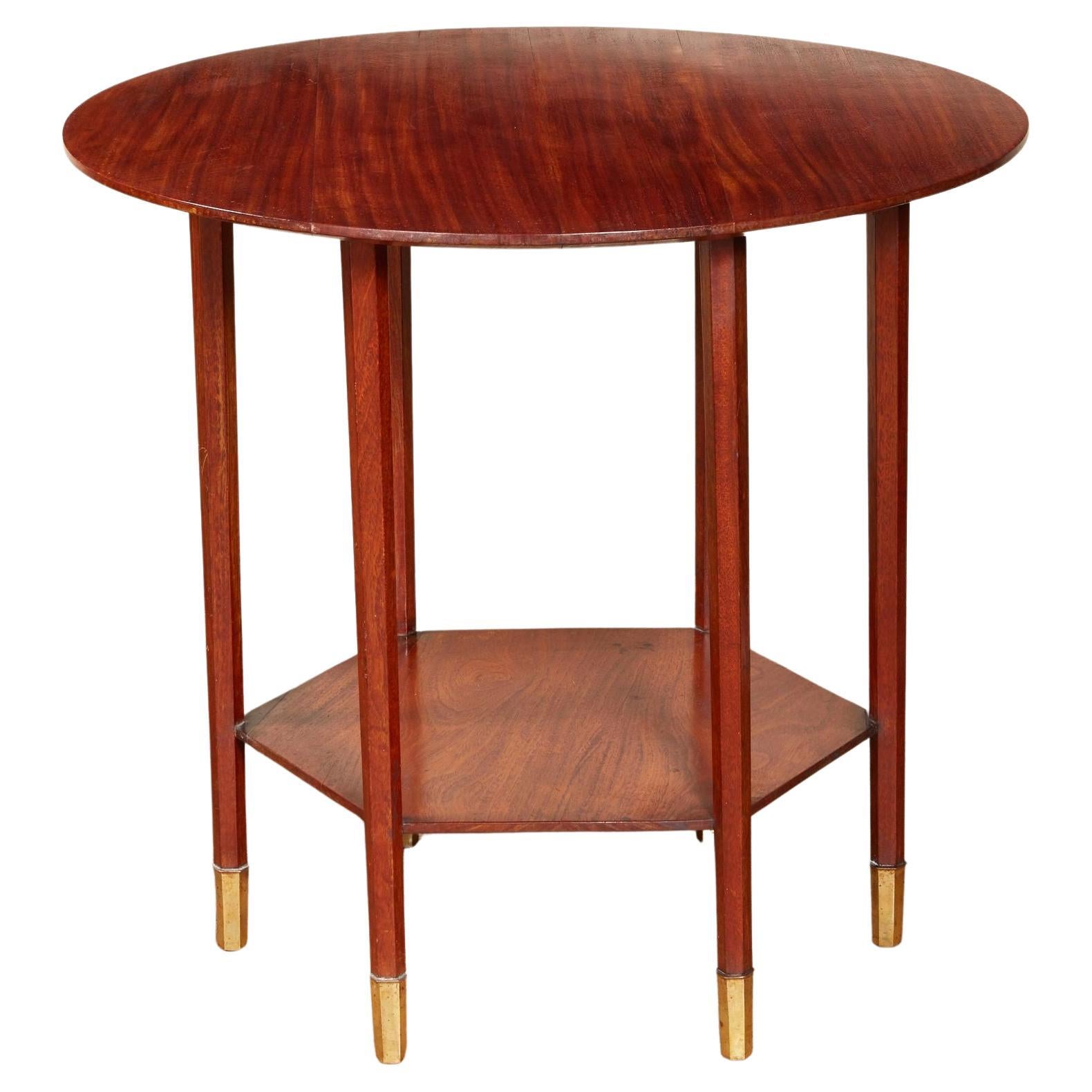 Austrian Modernist Mahogany Table For Sale