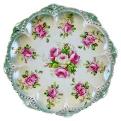 Antique Austrian Moritz Zdekauer Porcelain Rose Plate