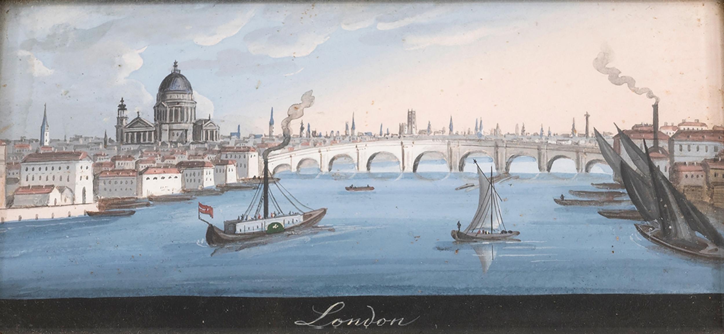 Shell Austrian Mother of Pearl Etui with London Scene by Balthasar Wigand For Sale