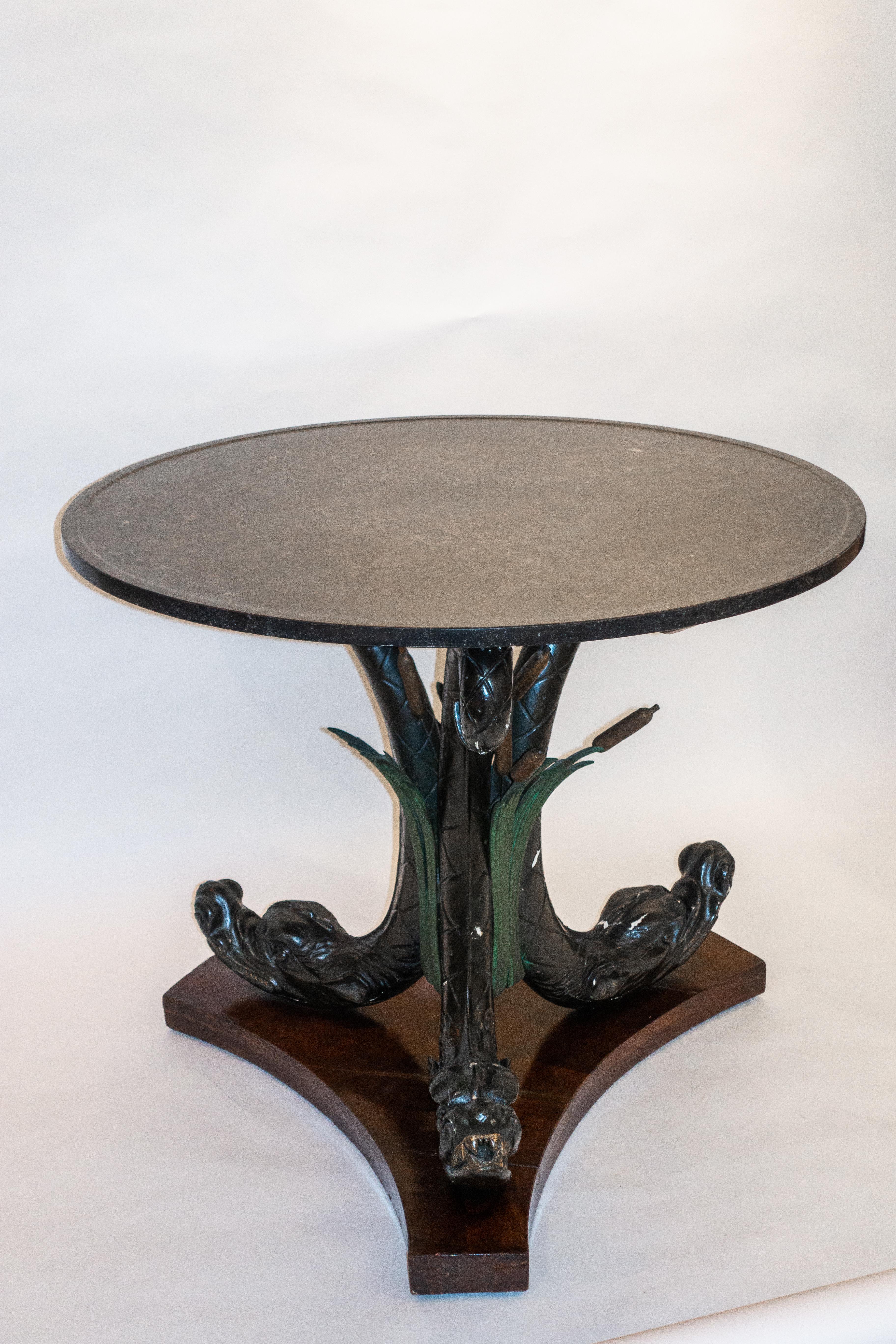 Ebonized Austrian Neoclassical Center Table, Late 19th Century