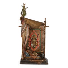 Austrian Orientalist Cold-Painted Bronze Lamp by Franz Xaver Bergman