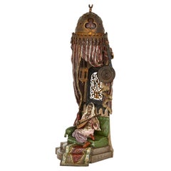 Austrian Orientalist Figurative Bronze Lamp by Franz Xaver Bergman