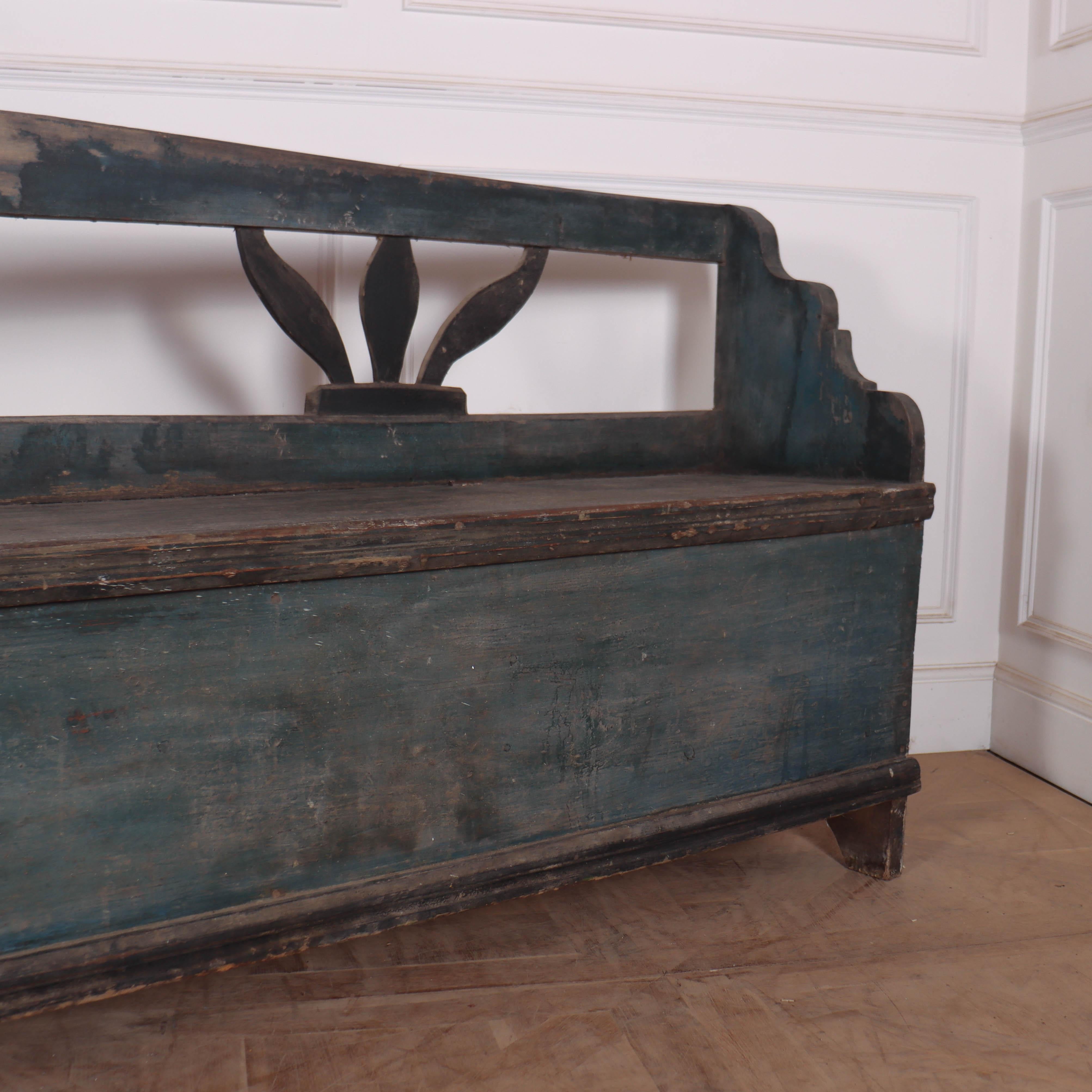 Austrian Original Painted Bench In Good Condition For Sale In Leamington Spa, Warwickshire