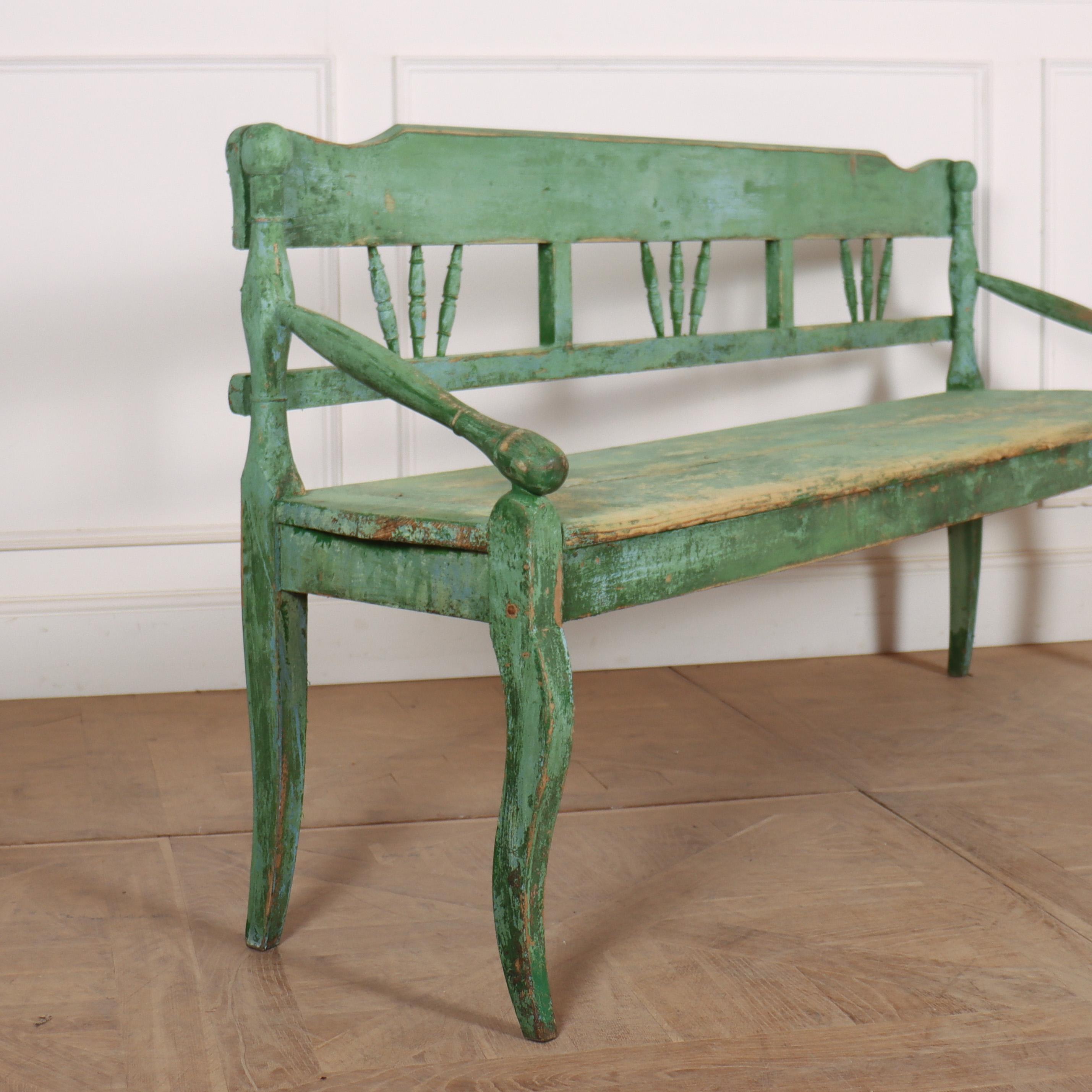 Austrian Original Painted Bench In Good Condition In Leamington Spa, Warwickshire