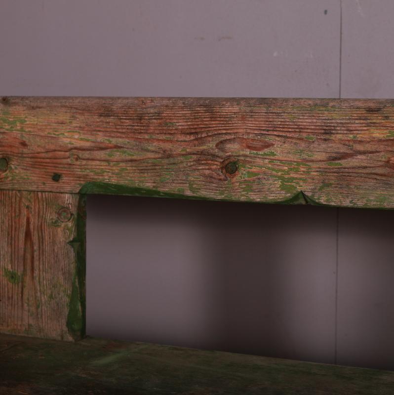 Pine Austrian Original Painted Bench For Sale