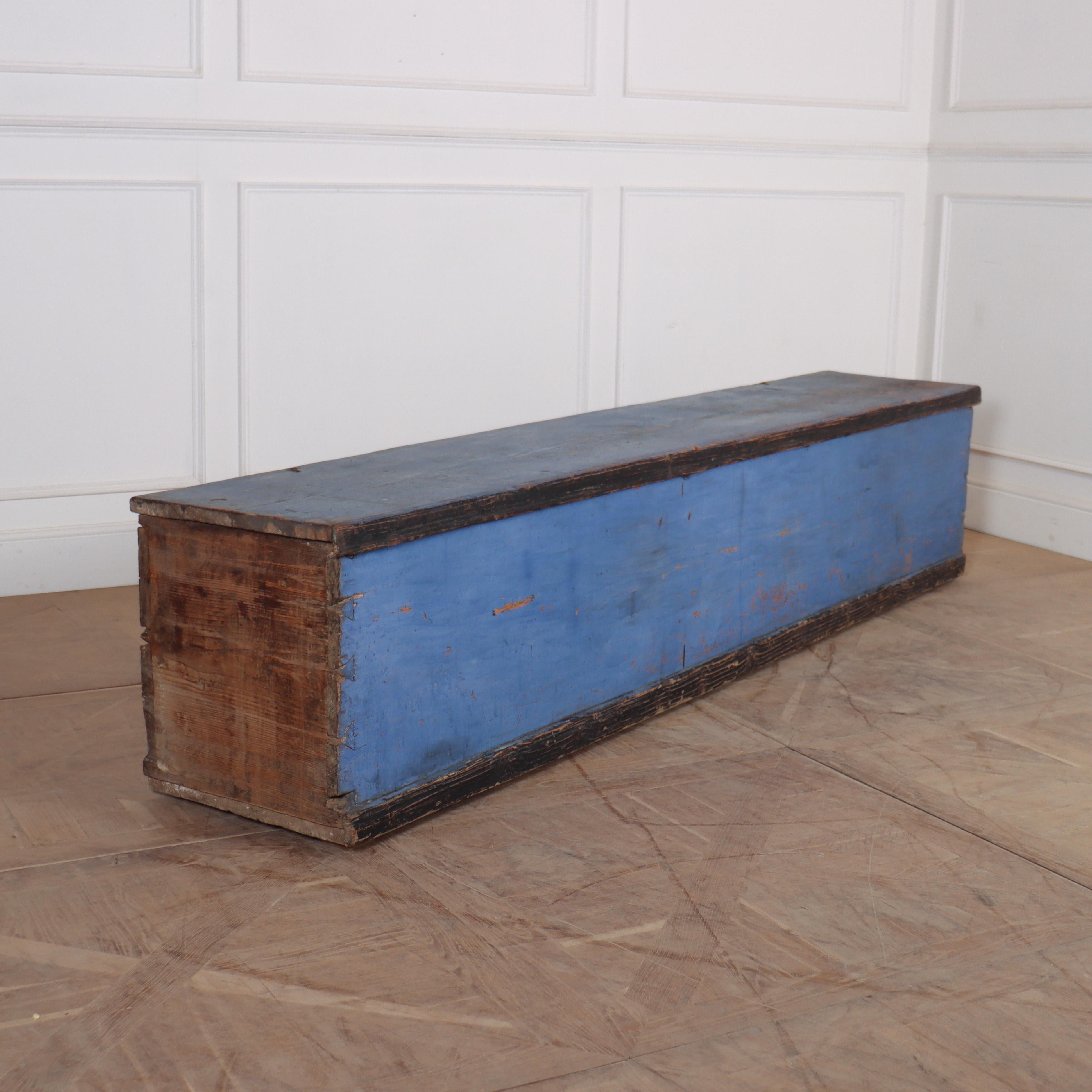 Large 19th C Austrian original painted pine coffer. 1840.

Can colour match the sides of the coffer if needed.

Reference: 7909

Dimensions
102.5 inches (260 cms) Wide
18.5 inches (47 cms) Deep
21 inches (53 cms) High